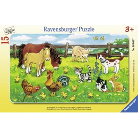 Puzzle Animale Pajiste 15 Piese Ravensburger