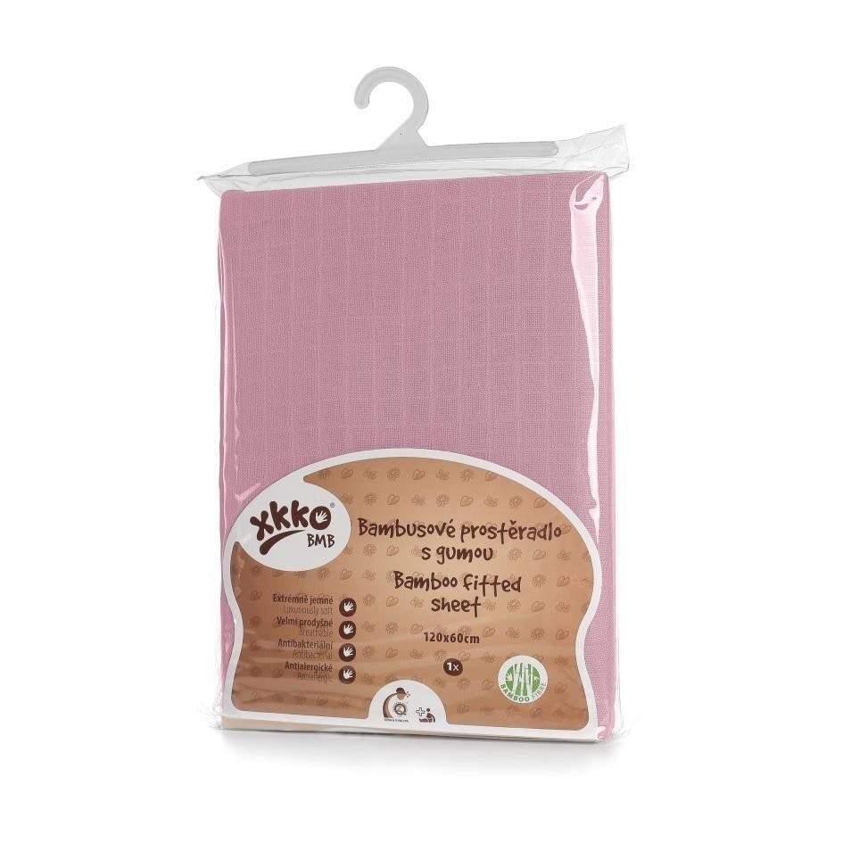 Cearceaf Bambus 60x120 cm Roz XKKO
