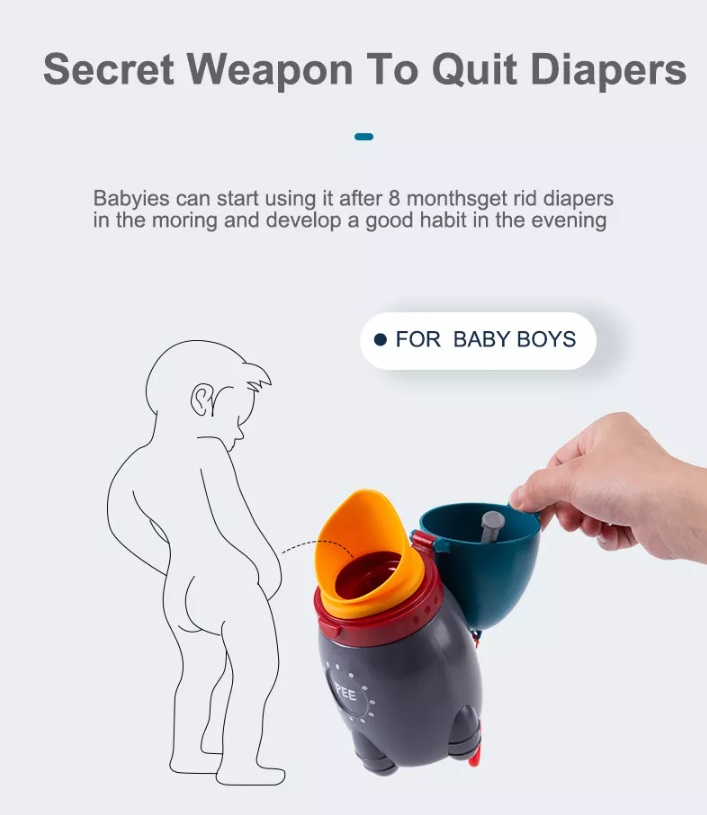 Pisoar Little Mom Portabil Anticurgere Băieți - imagine 4