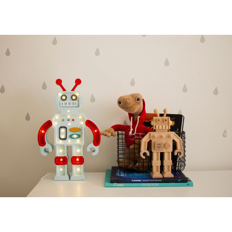 Lampa Robot Little Lights - Design Metalic Albastru - imagine 2