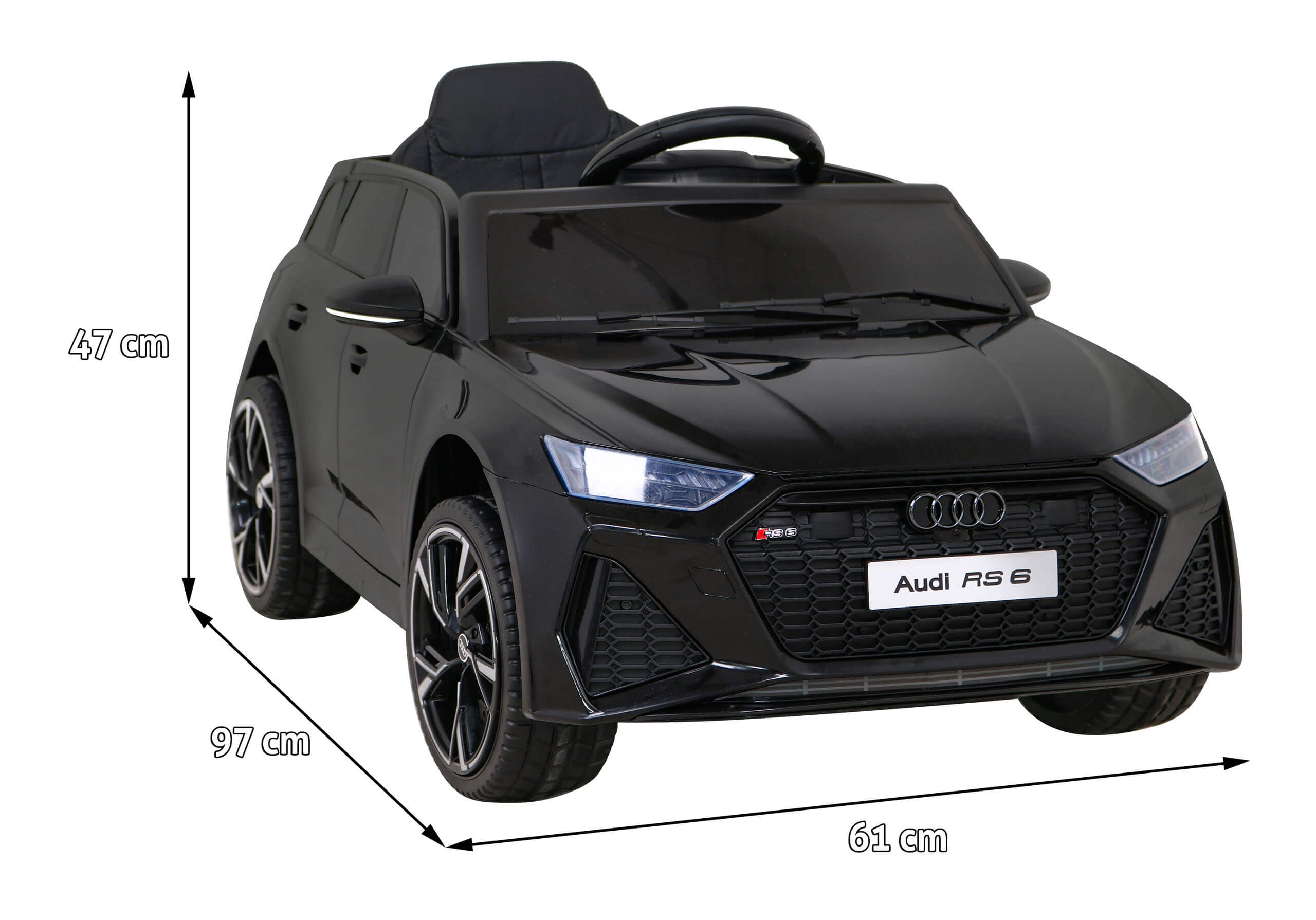 Masinuta Electrica Audi RS6 12V Negru - imagine 2