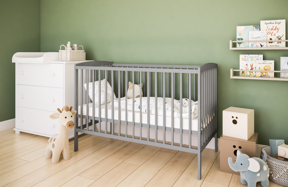 Patut Lemn Reglabil Nichiduta Grace Grey (120x60) - imagine 5