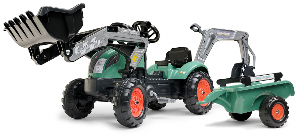Tractor Falk Vintage cu Excavator și Cupă