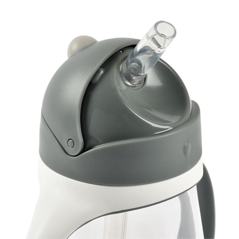 Cana cu pai Beaba Tritan 300ml Mineral Grey - imagine 2