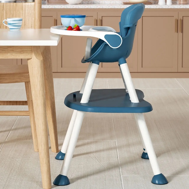 Scaun de masa Little Mom 4in1 Blue, multifunctional - imagine 2
