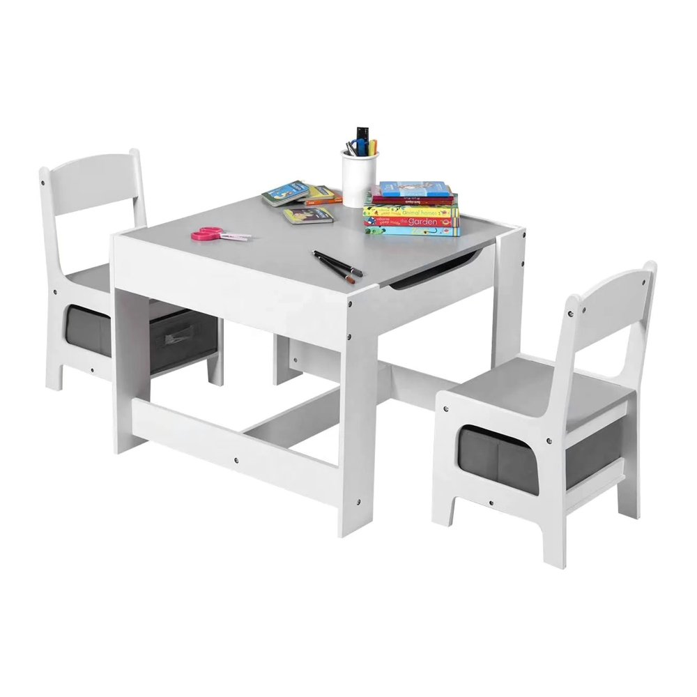 Set Masuta cu 2 Scaune Ginger Home, Depozitare si Tabla - imagine 7