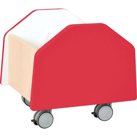 Cutie Quadro Roșu pe Roti - Depozitare Moje Bambino