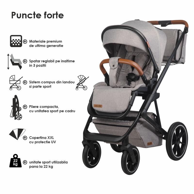 Carucior Modular Coccolle 2in1 + Balansoar CADOU - imagine 5