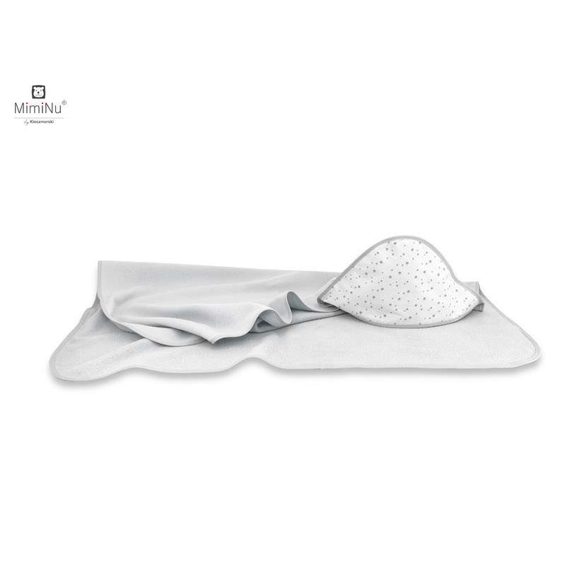 Prosop cu glugă Miminu Mini Gray Stars - imagine 2