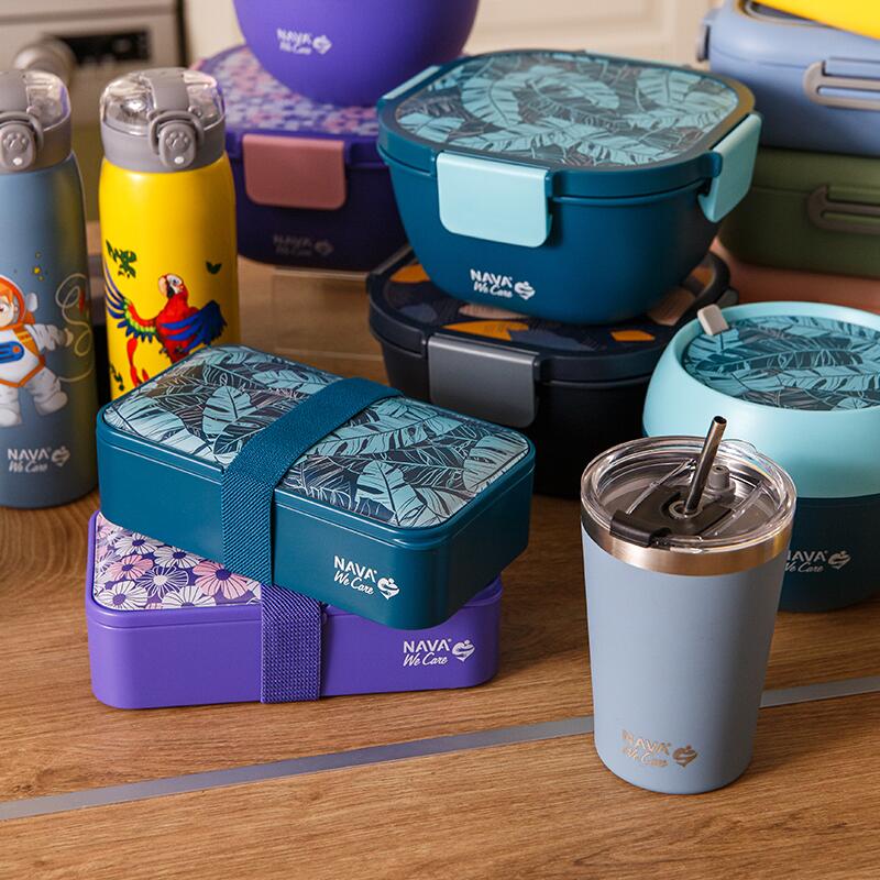 Lunchbox Nava We Care 650ml cu tacâmuri - imagine 7