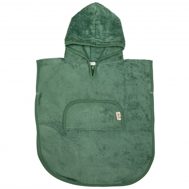 Poncho Copii Bambus Aspen Green | Timboo - imagine 2