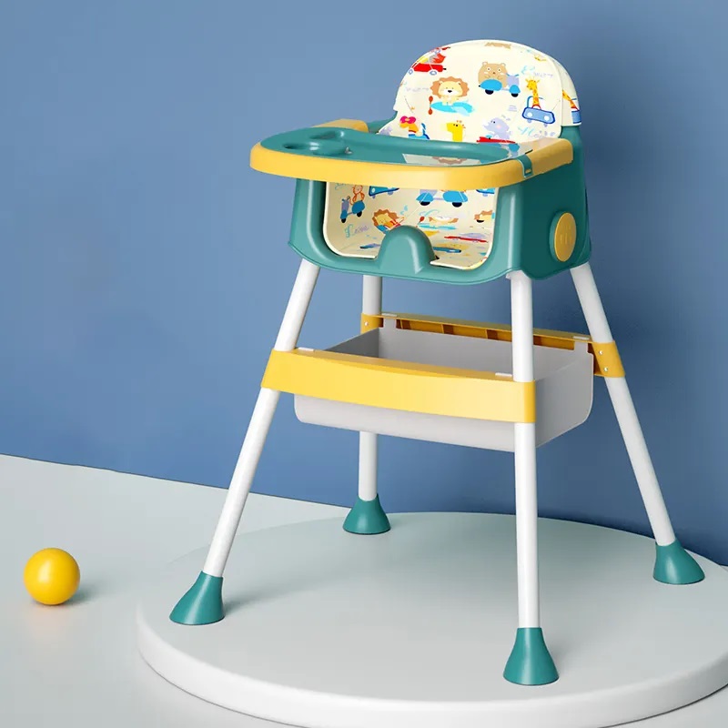 Scaun de masa Little Mom 2in1 Pliabil Jungle Green - imagine 2