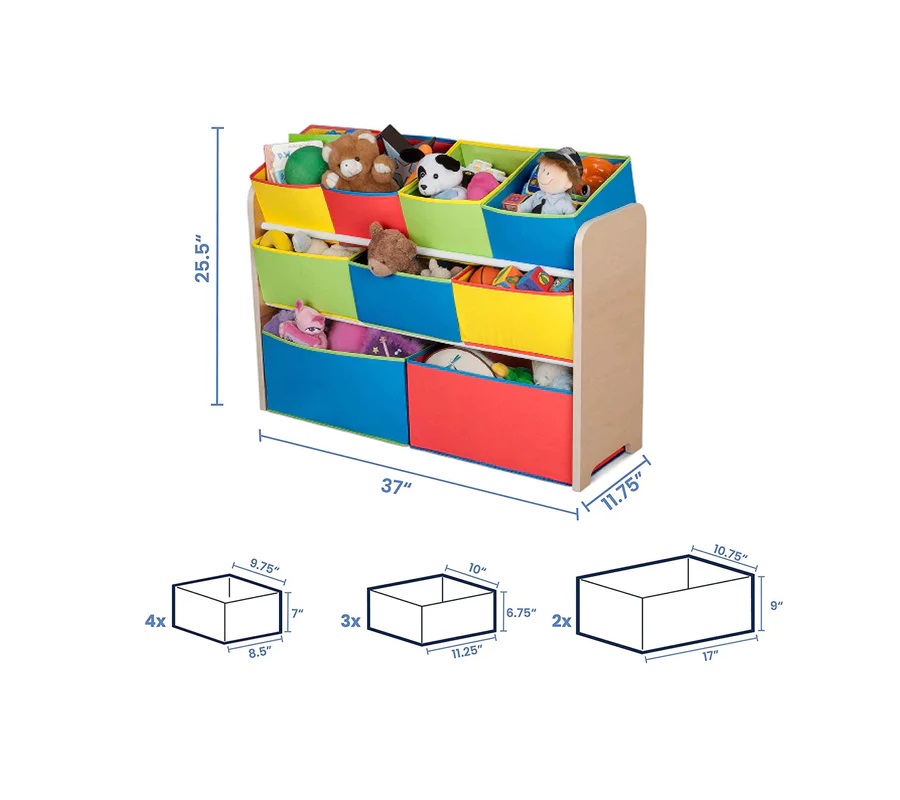 Organizator Ginger Home, Jucării, 9 Cutii, Lemn - imagine 6