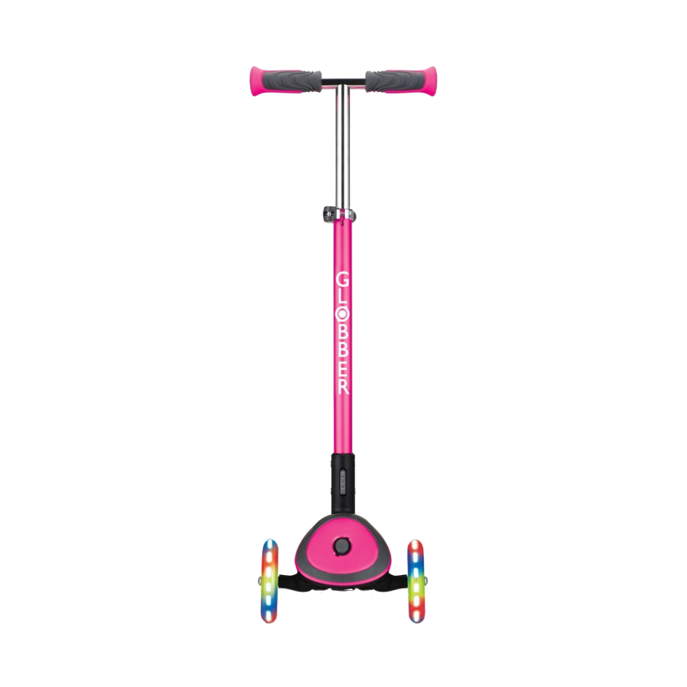 Trotineta Globber Elite Deluxe Roz, cu roti LED si ghidon reglabil - imagine 11