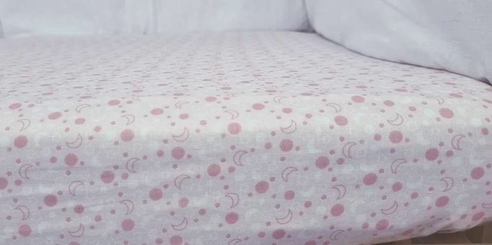 Cearceaf Pink Moon KidsDecor Bumbac 63x127 cm - imagine 7