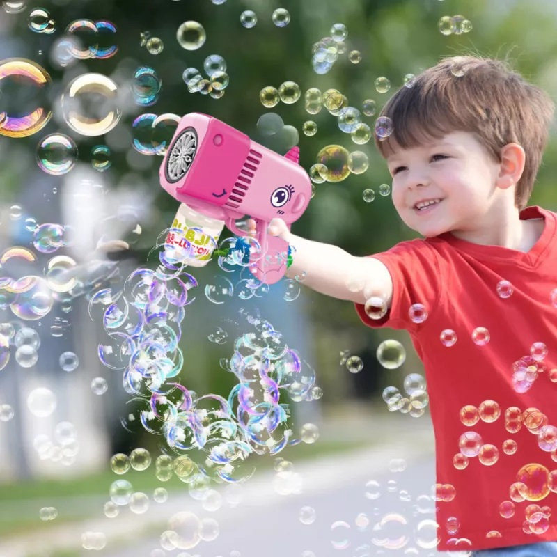 Pistol Baloane Sapun Pink Unicorn Nicekids - imagine 3