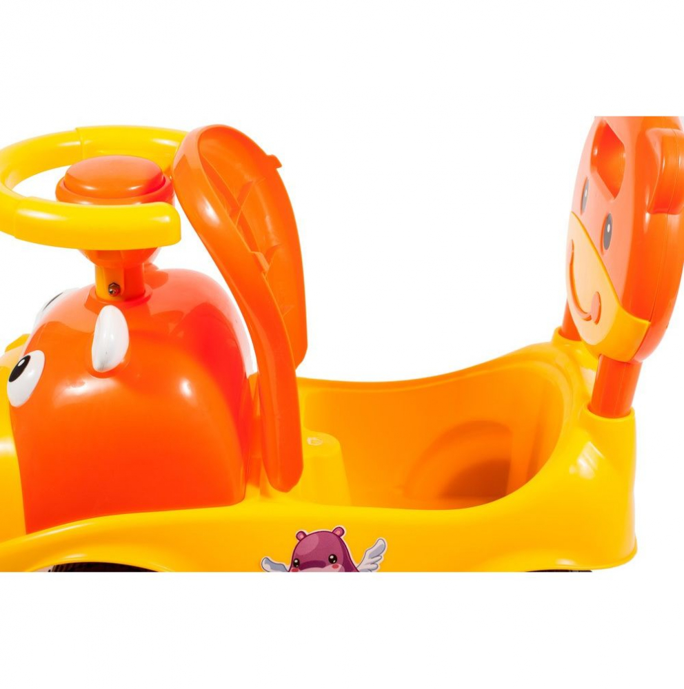 Ride-On MalPlay Hipcio Walker Orange, cu spătar