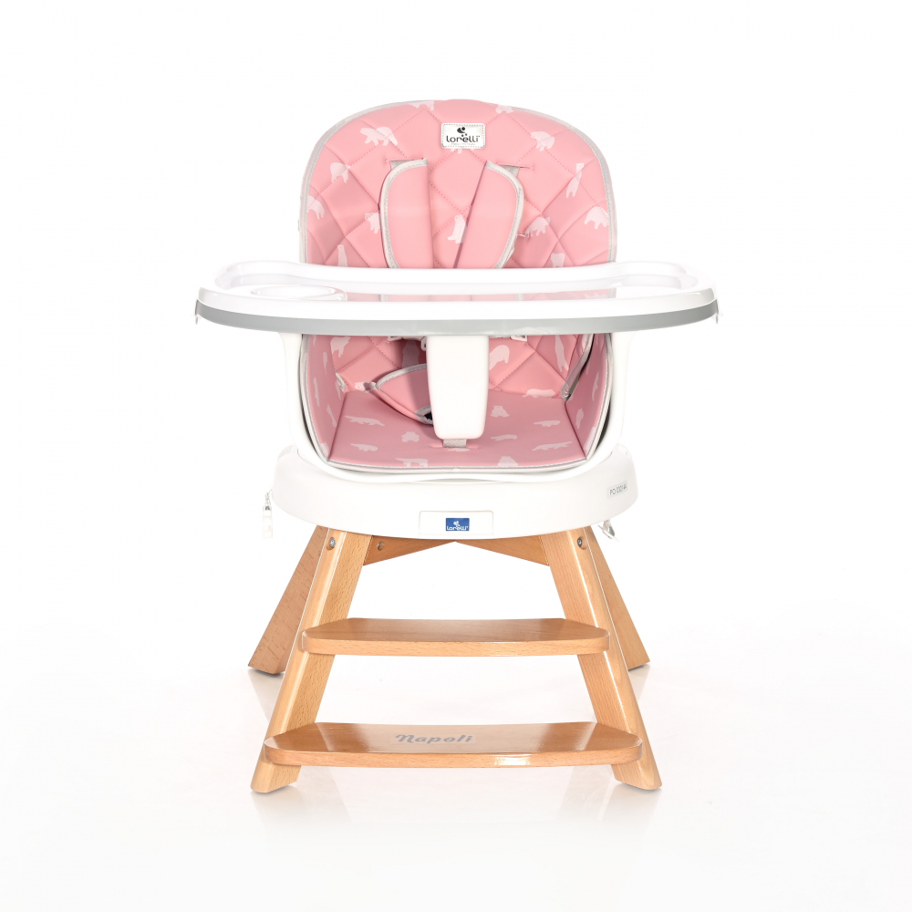 Scaun de masă Napoli 3 în 1 Lorelli, Rotativ Pink Bears - imagine 2