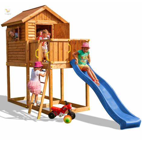 Complex de joacă MyHouse Fungoo - Casuță și Tobogan