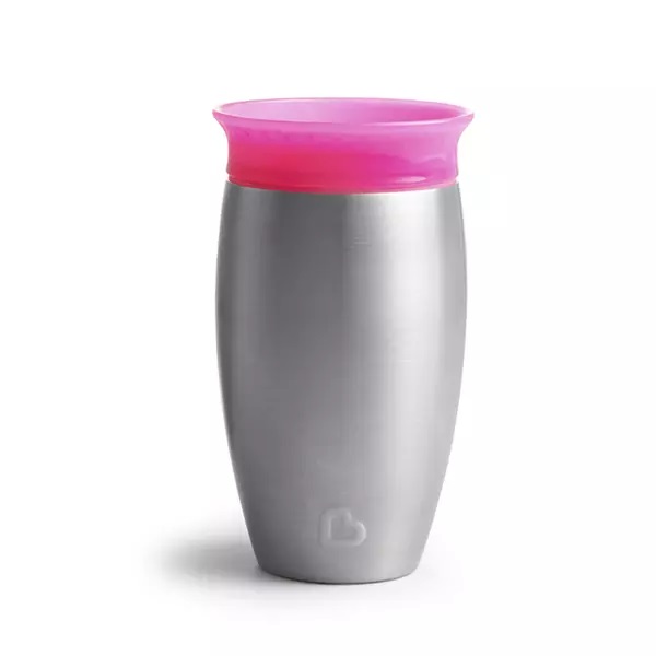 Cana Miracle 360 Munchkin Pink, Inox, Antipicurare - imagine 4