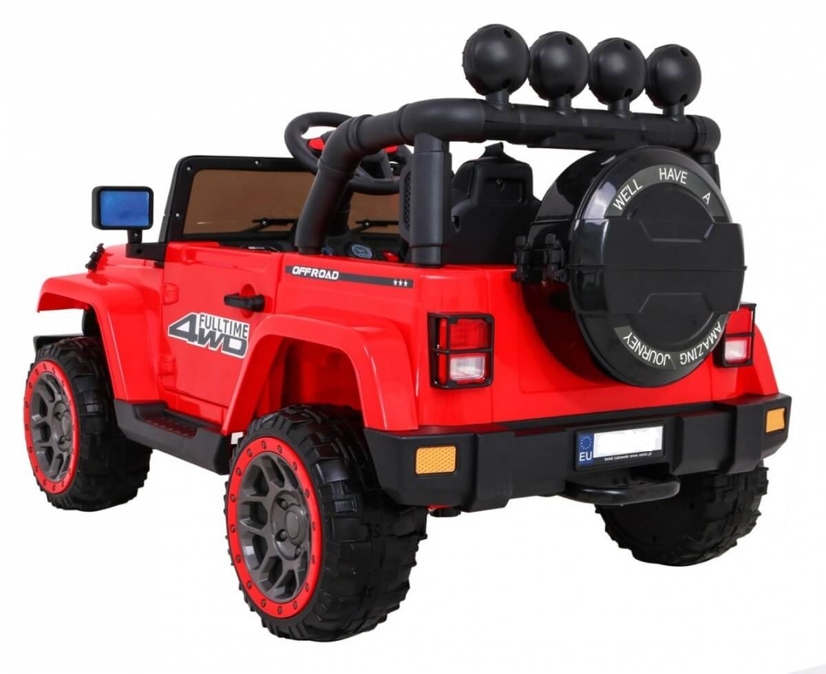 Mașinuță Electrică 4x4 Jeep Roșu | Autokids - imagine 9