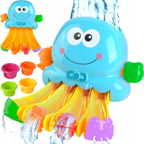 Jucarie Baie Caracatita Malplay 4 Pahare Colorate - imagine 3