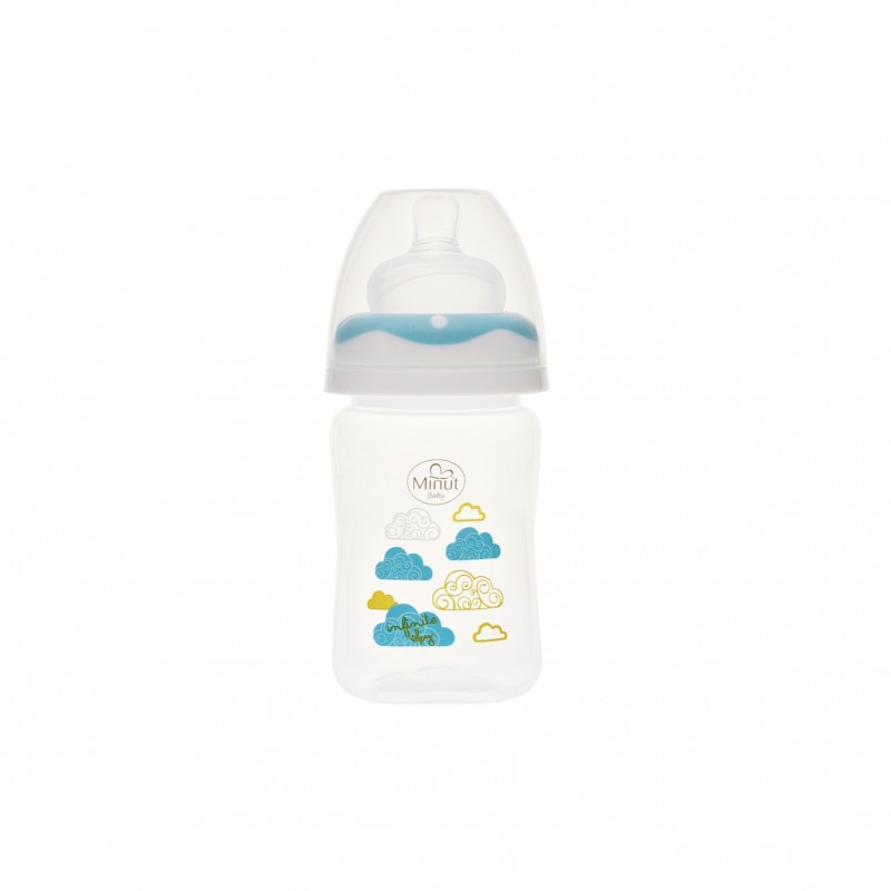 Biberon Minut Baby 150ml Turcoaz | Gat Larg - imagine 3