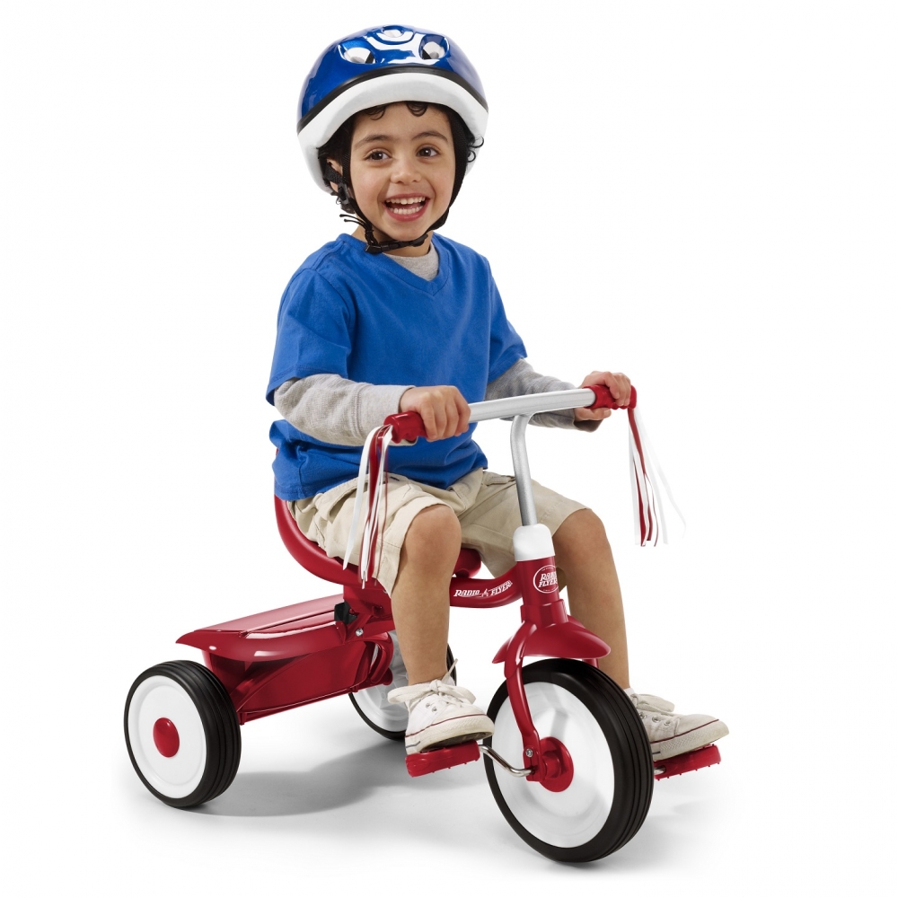 Tricicleta Radio Flyer Fold 2 Go Red, Pliabilă