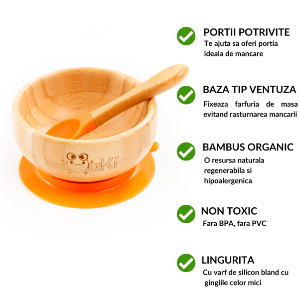 Set Bambus Diversificare Oaki Portocaliu