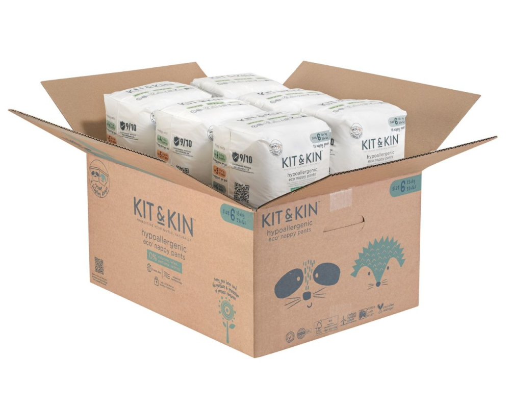 Scutece Pull Up KitKin Eco 6 Hipoalergenice 108 buc - imagine 4