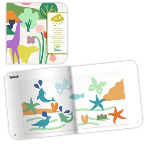 Joc Creativ Little Papers Djeco | Colaj Colorat - imagine 3