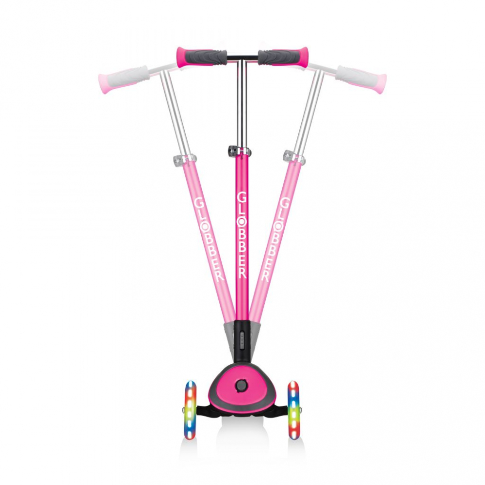 Trotineta Globber Elite Deluxe Roz, cu roti LED si ghidon reglabil - imagine 7