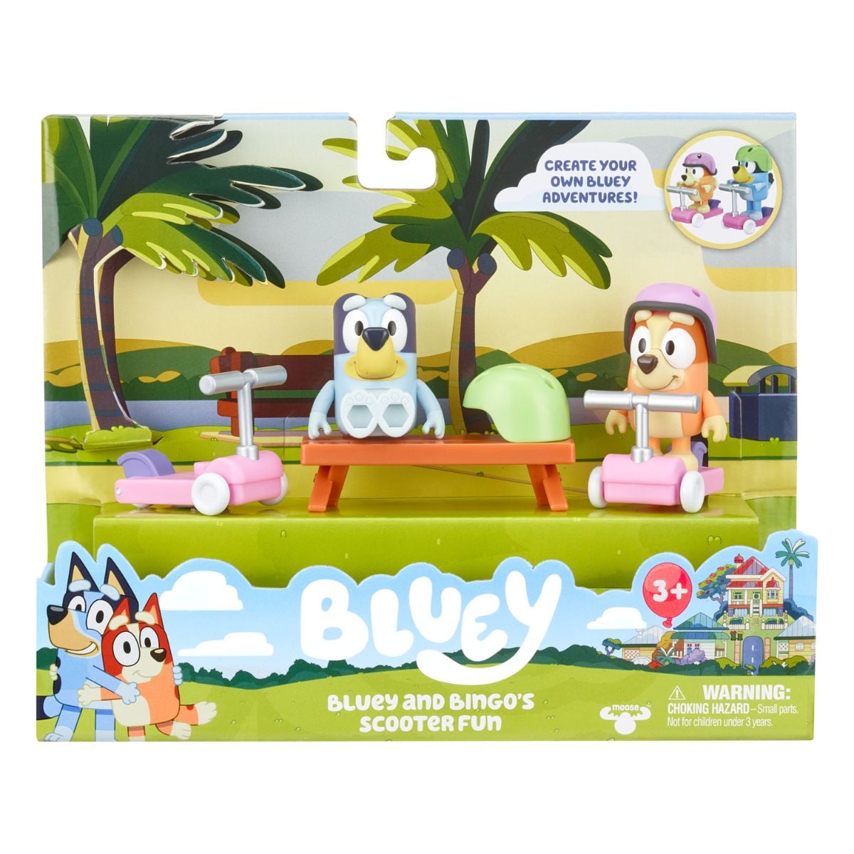 Set 2 Figurine Bluey & Bingo Scutere