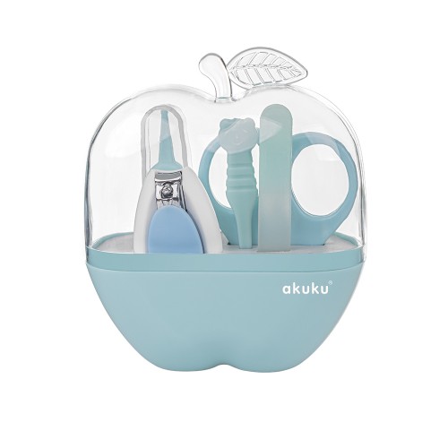 Kit Manichiură Bebeluși Akuku Blue, Formă Măr - imagine 5