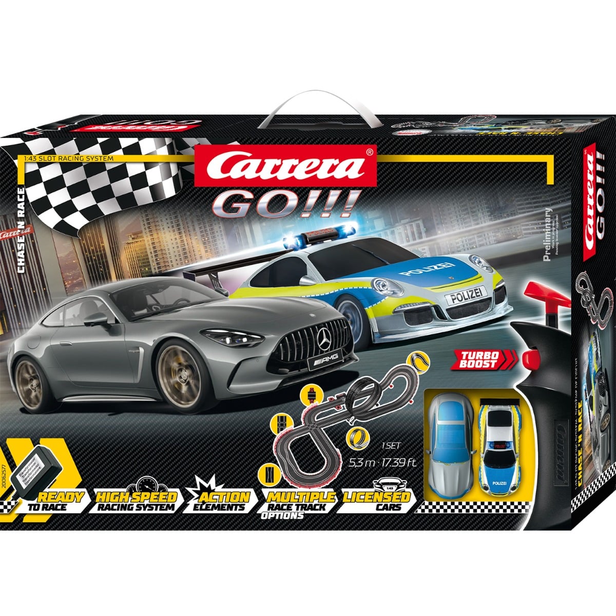 Set Pista Carrera GO!!! 2 Masinute Curse