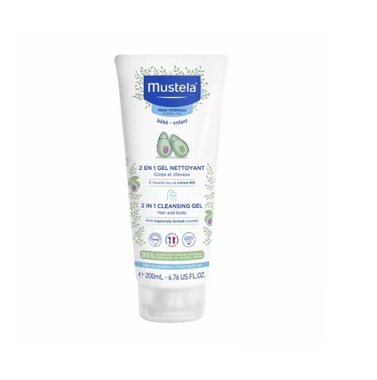 Gel Mustela 2-in-1 Fără Săpun, 200 ml