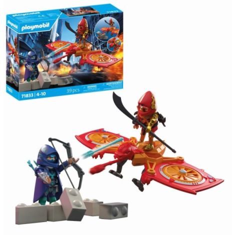 Playmobil Erou cu Drona Ninja - Jucarie Actiune