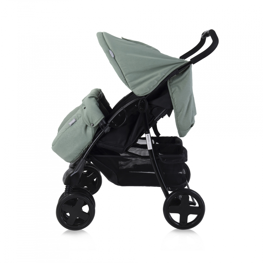 Carucior Gemeni Twin Green Lorelli, 2 in 1