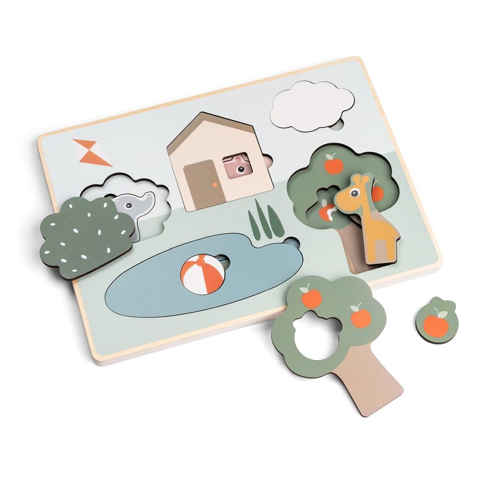 Puzzle Lemn Educativ Done by Deer Colour Mix