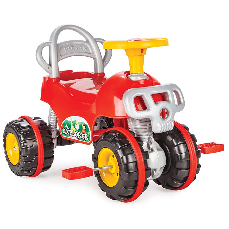 ATV cu pedale Pilsan Explorer Red, 3-5 ani - imagine 4