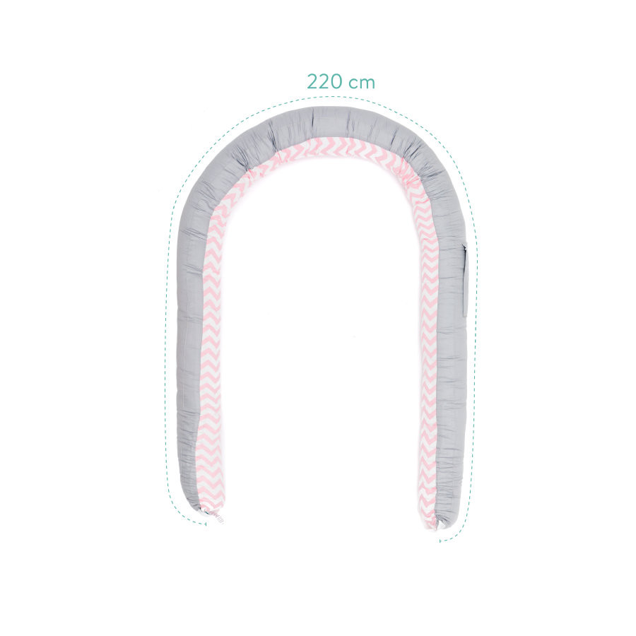 Baby Nest Fillikid Pink 90x40 cm, Detasabil - imagine 3