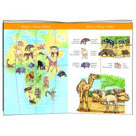Puzzle Djeco Animalele Lumii, 100 piese - imagine 2
