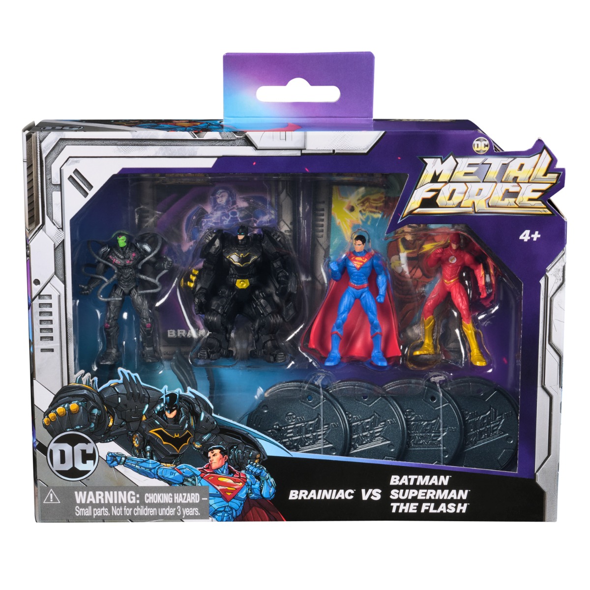 Set 4 Figurine DC Universe Metal Force 5 cm