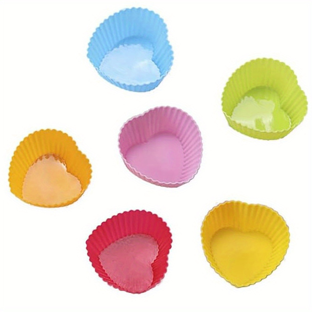 Forma Inima Silicon 6 Bucăți Kitchenware Anti-aderentă