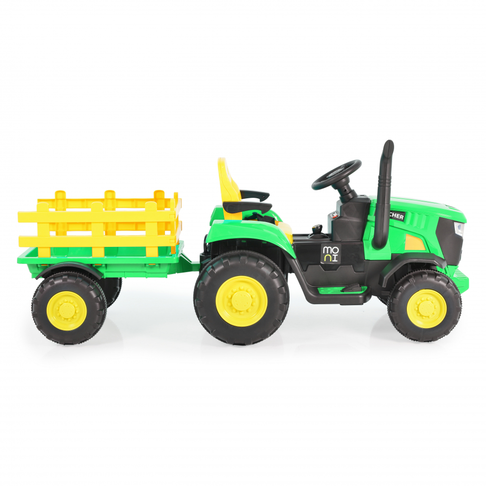 Tractor Moni Rancher Green cu Remorcă și Telecomandă