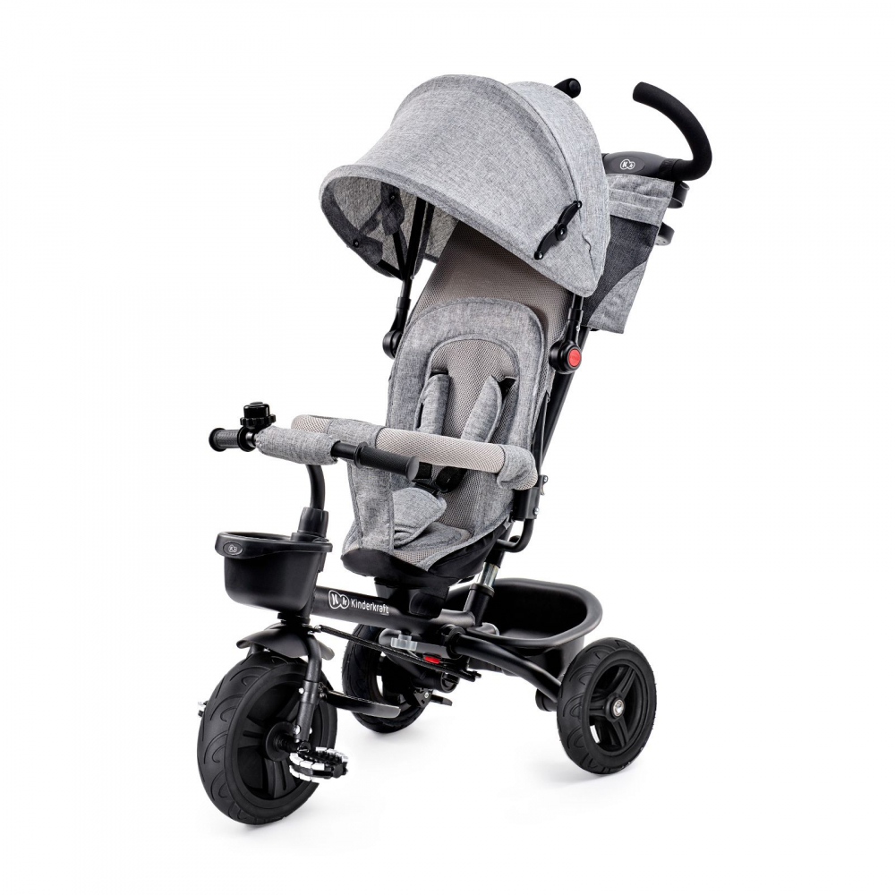 Kinderkraft Aveo Light Grey - Tricicleta Evolutiva 9 luni-5 ani - imagine 10