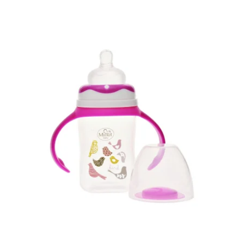 Biberon Minut Baby 150ml Roz cu Mâner