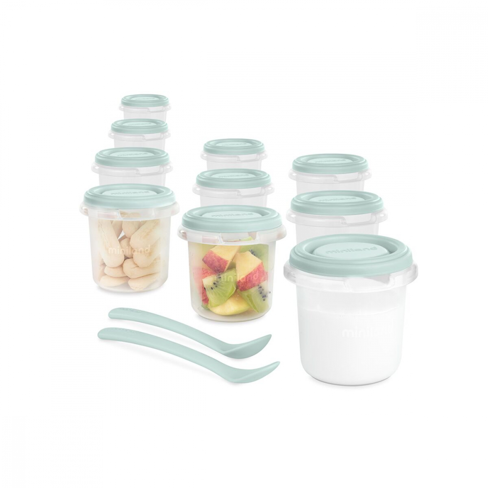 Set Recipiente Ermetice Miniland Mint 10 buc - imagine 2