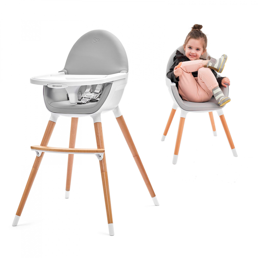 Scaun de masa 2 in 1 Kinderkraft Fini Grey - imagine 9