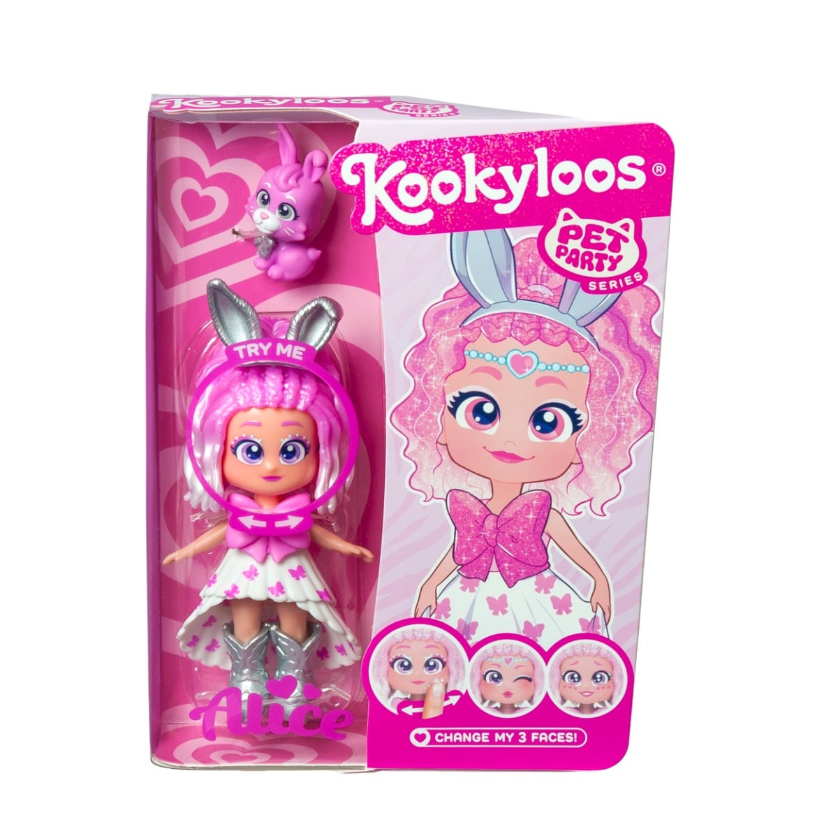 Păpușă Kookyloos Pets Party Alice cu Iepuraș